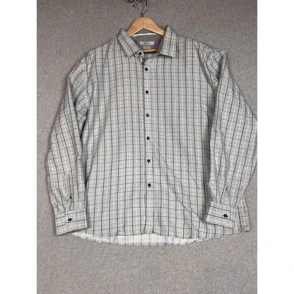 rosso milano men's dress shirts Classic Stripe Napoli Collar Dress Shirt